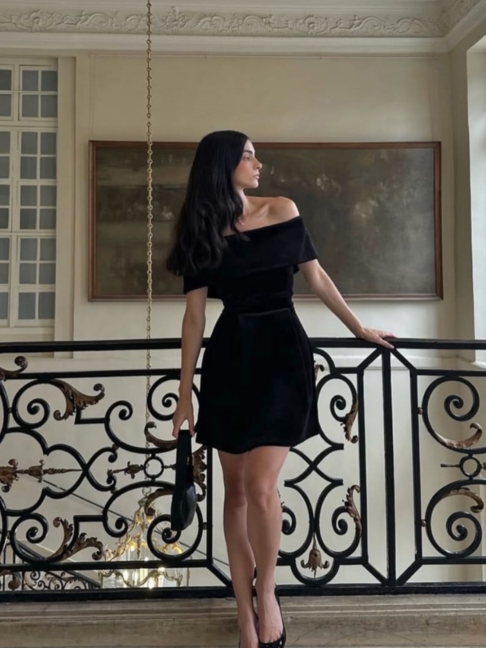 NADINE MERABI Harper Black Dress